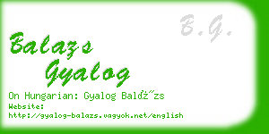 balazs gyalog business card